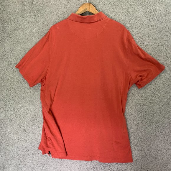 Casual Orange Polo Shirt Tasso Elba Golf Athletic Fit 2XL . Perfect Condition - Picture 9 of 12